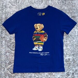 Polo by Ralph Lauren Kids Royal Blue Bear Tee